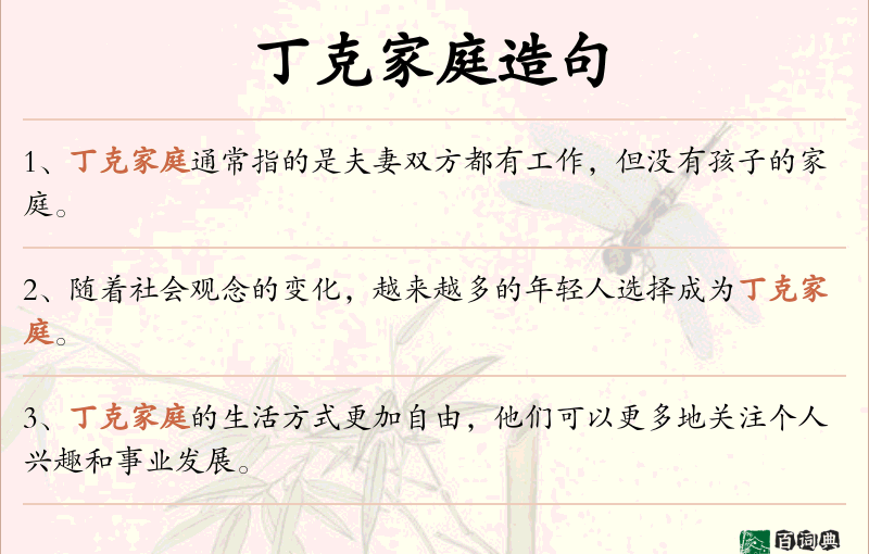 丁克家庭