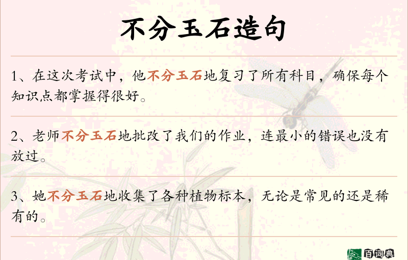 不分玉石