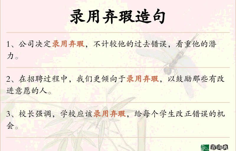 录用弃瑕