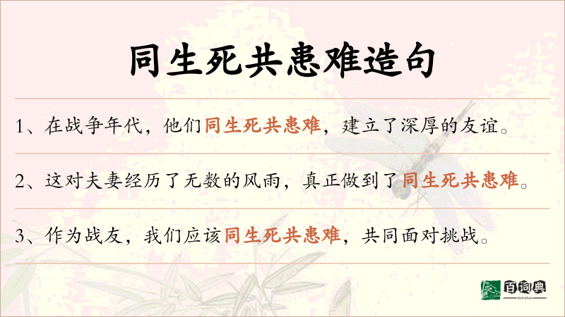 同生死共患难