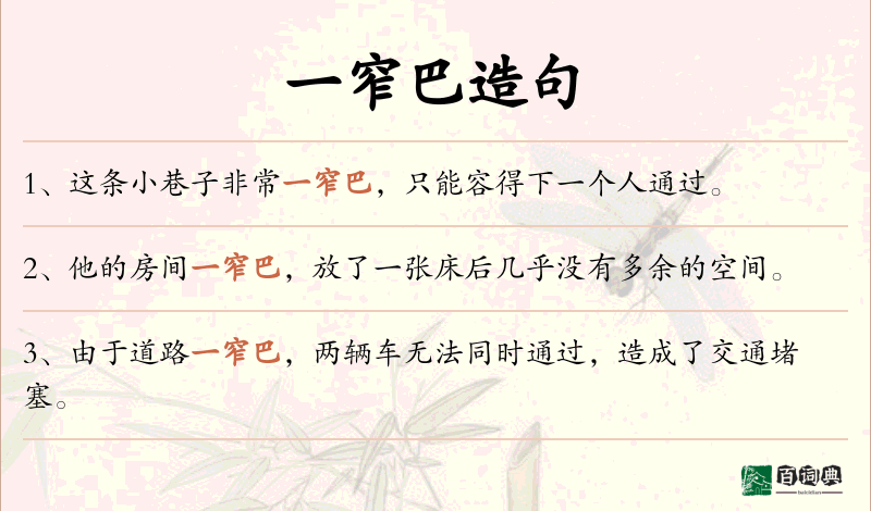 一窄巴