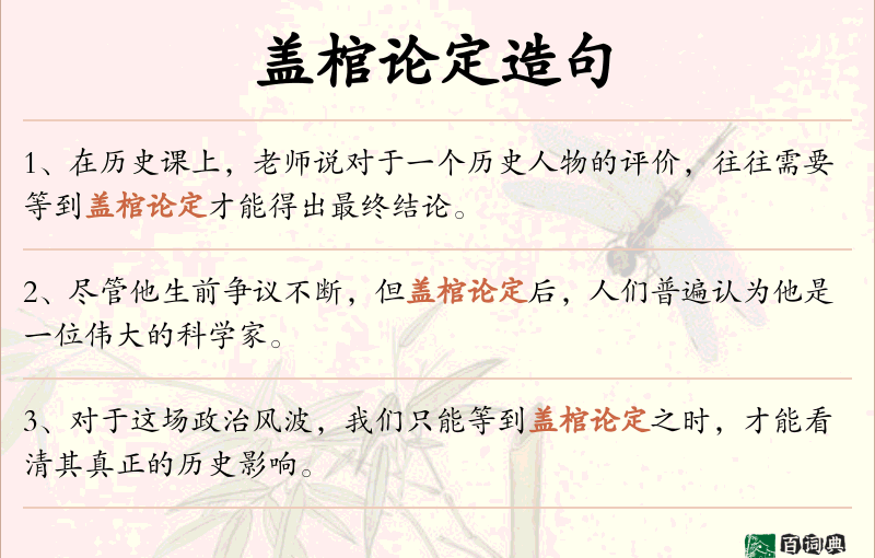 盖棺论定