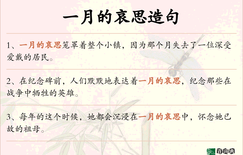 一月的哀思