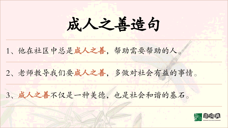 成人之善