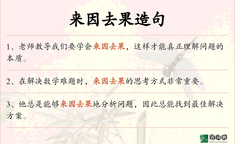 来因去果
