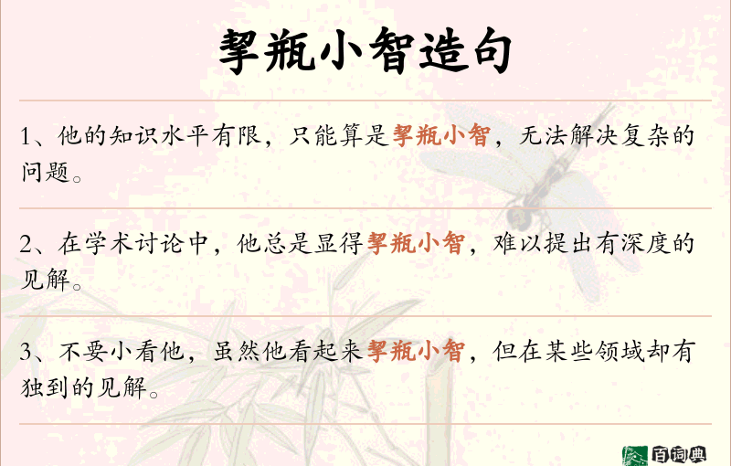 挈瓶小智