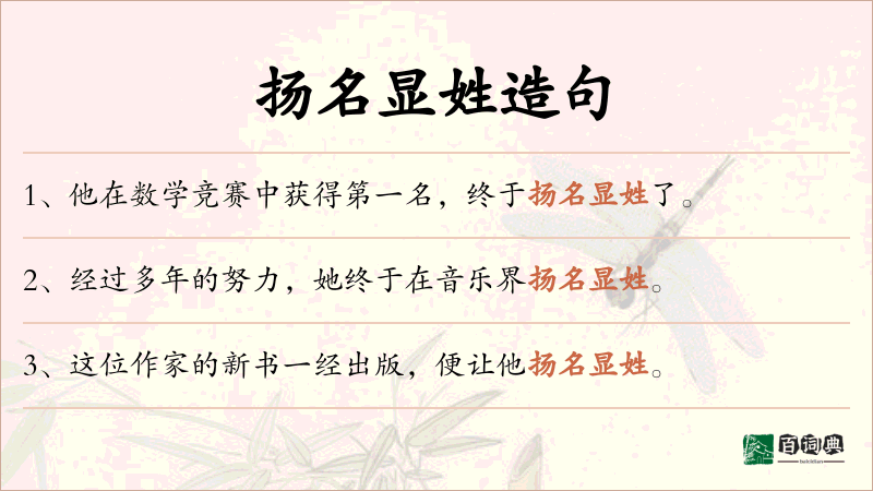 扬名显姓