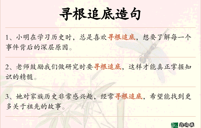 寻根追底