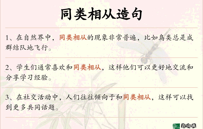 同类相从