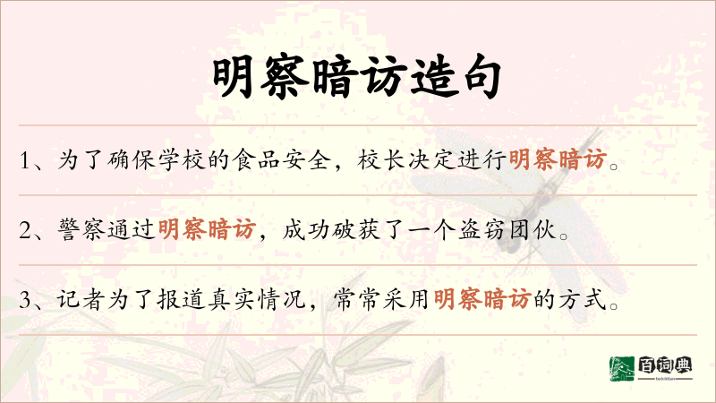 明察暗访
