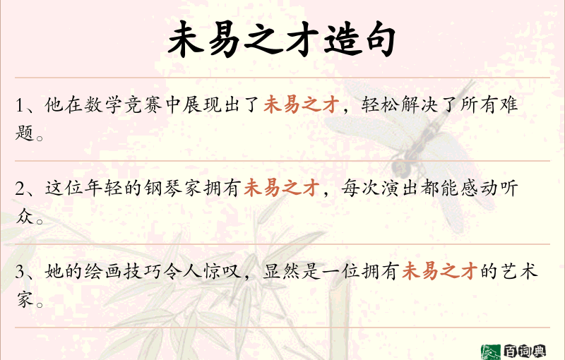 未易之才