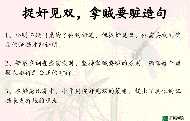 捉奸见双，拿贼要赃