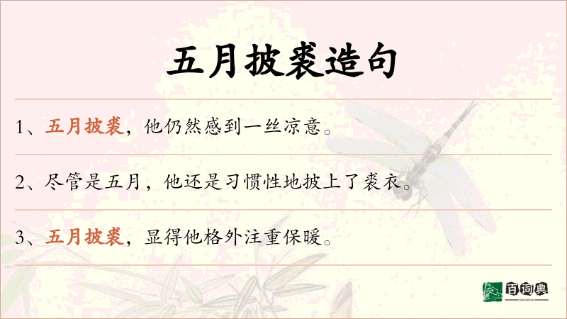 五月披裘