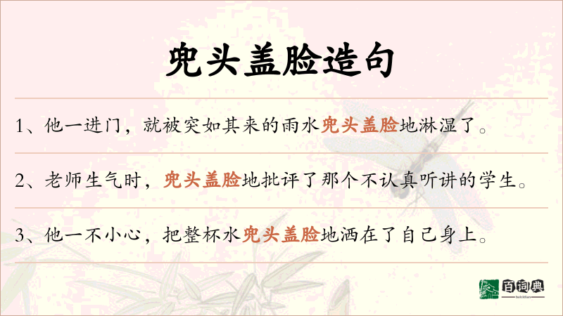 兜头盖脸