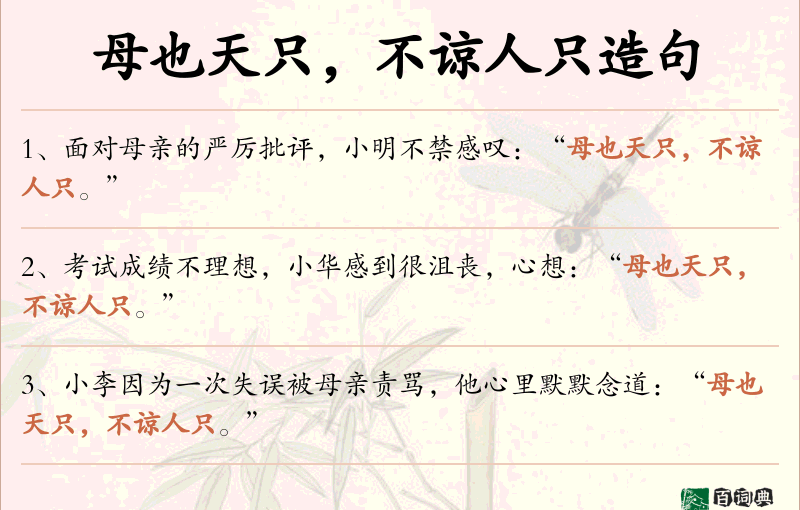 母也天只，不谅人只