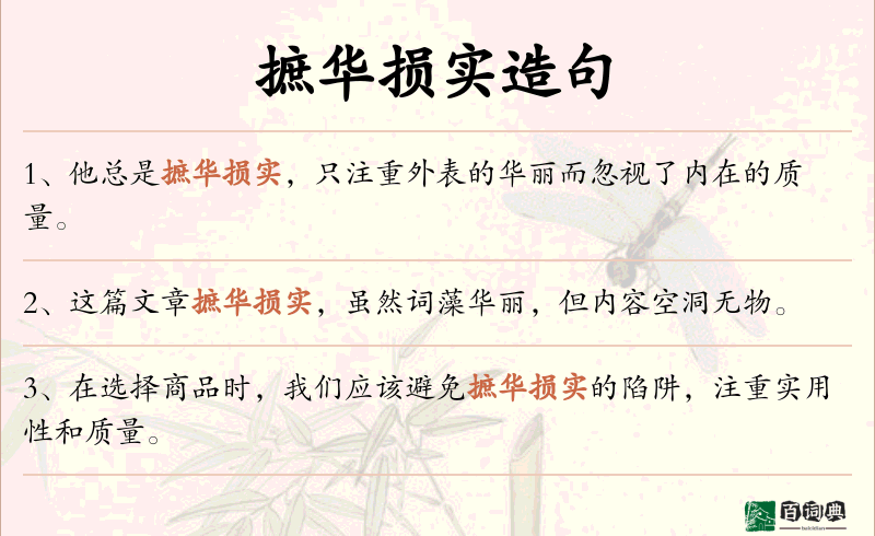 摭华损实