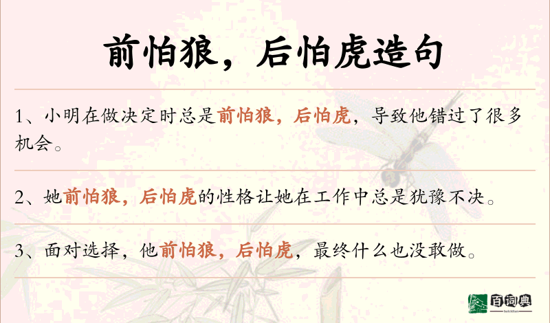 前怕狼，后怕虎