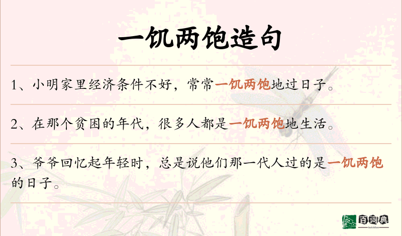 一饥两饱