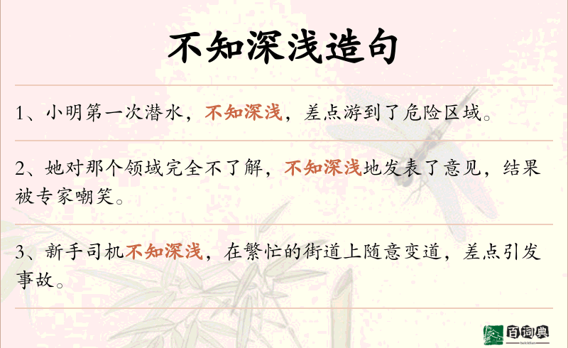 不知深浅