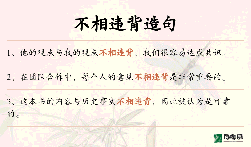 不相违背