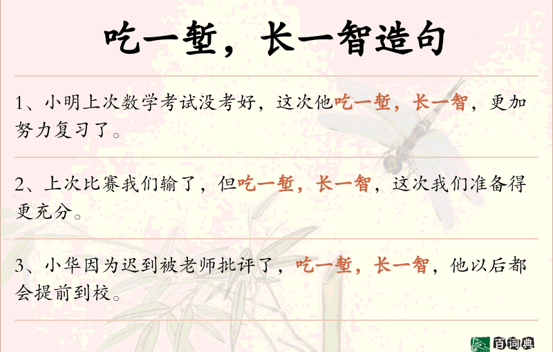 吃一堑，长一智