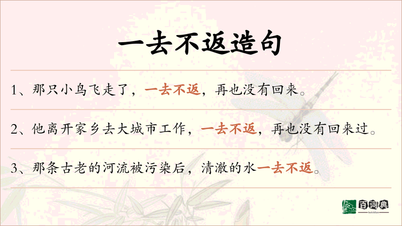 一去不返