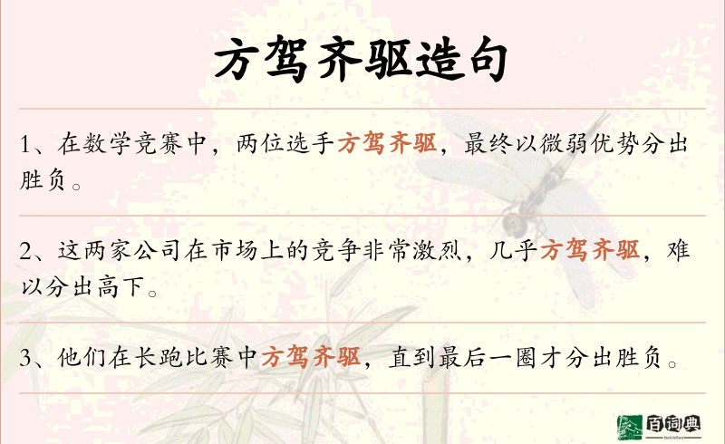 方驾齐驱