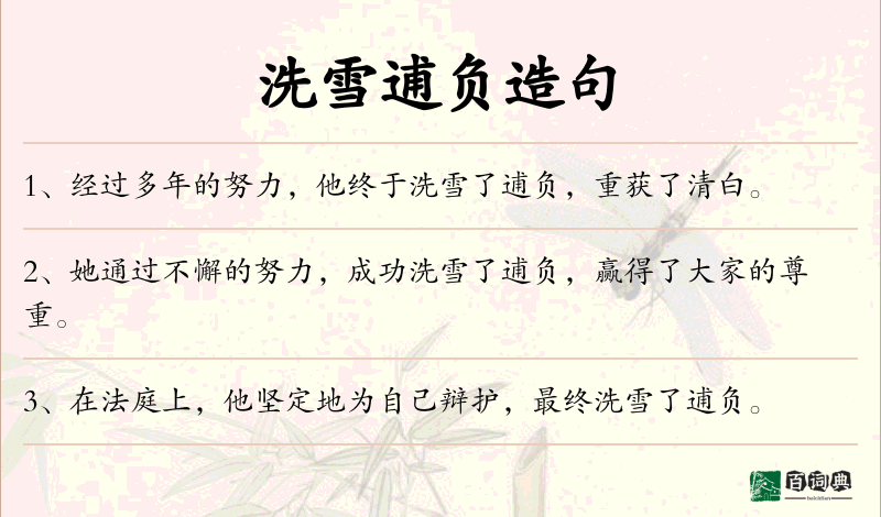 洗雪逋负