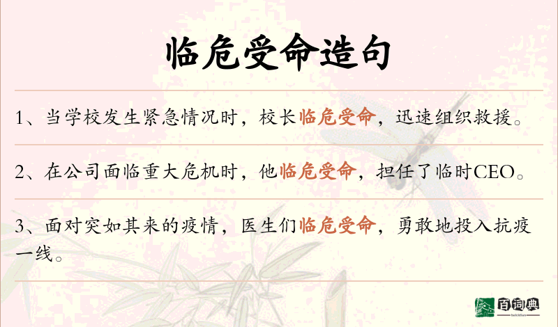 临危受命