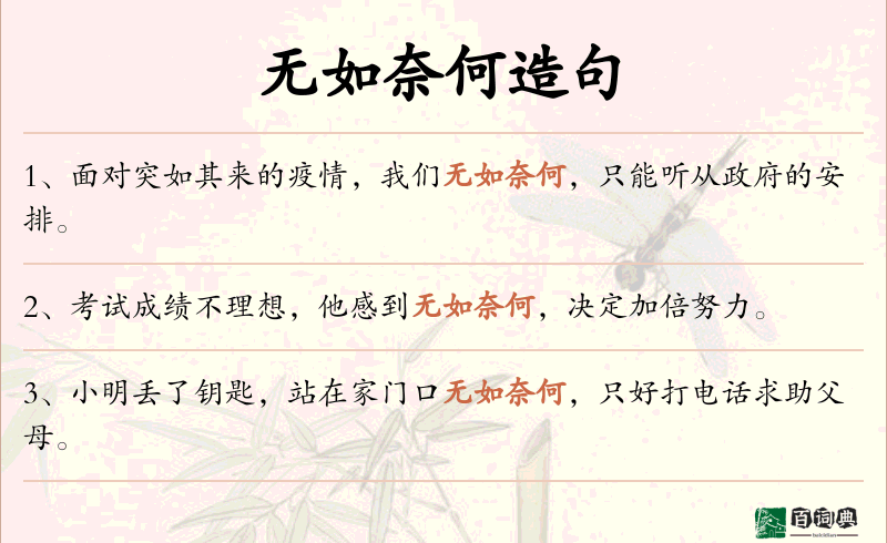 无如奈何