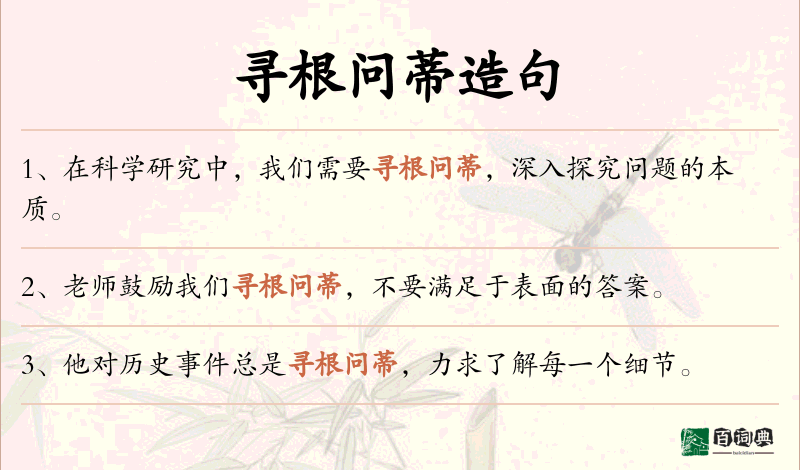 寻根问蒂