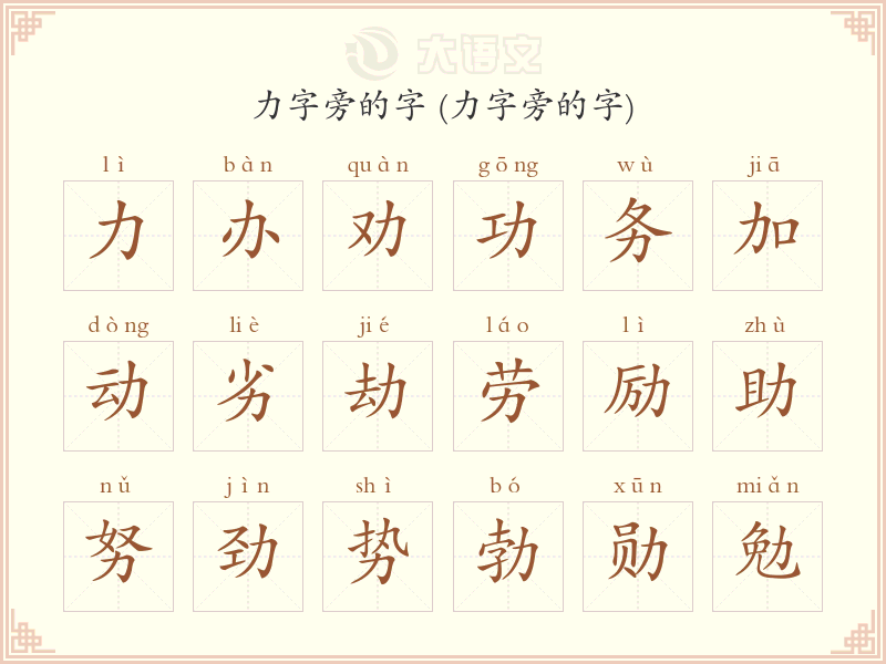 力字旁