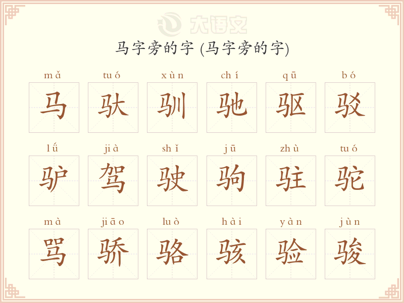 马字旁
