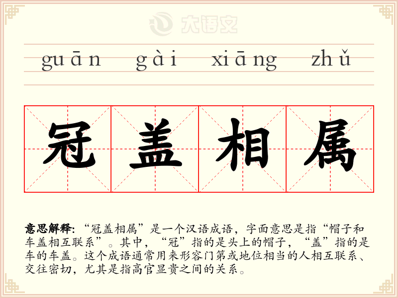 冠盖相属