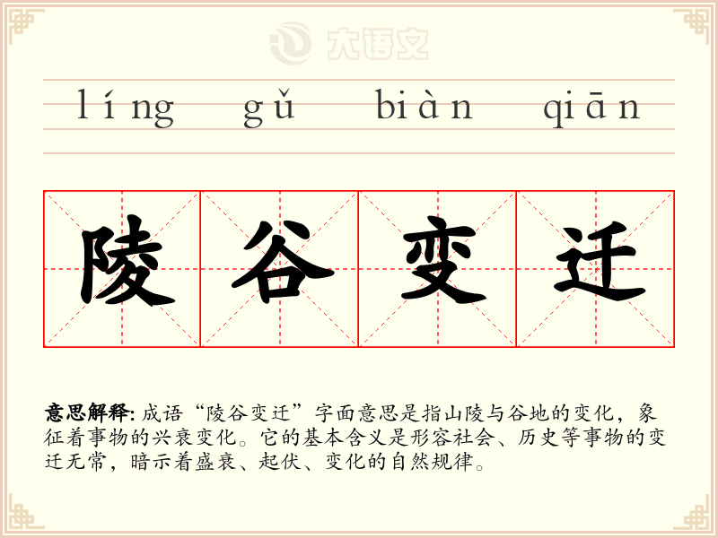 陵谷变迁