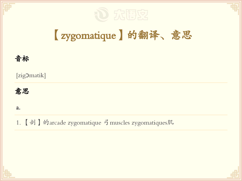 zygomatique
