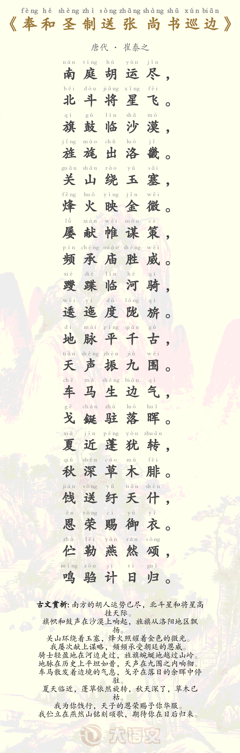 奉和圣制送张尚书巡边