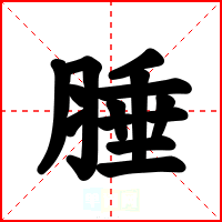 腄