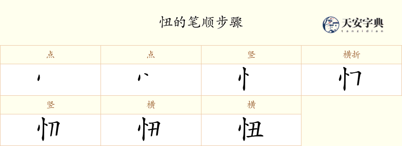 忸