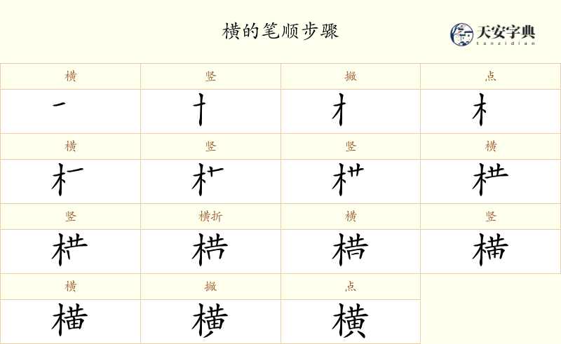 横