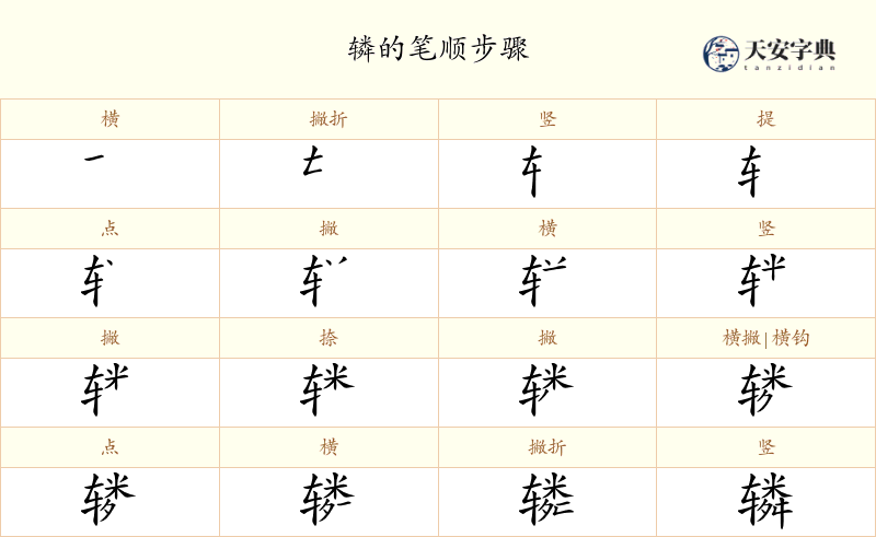 辚