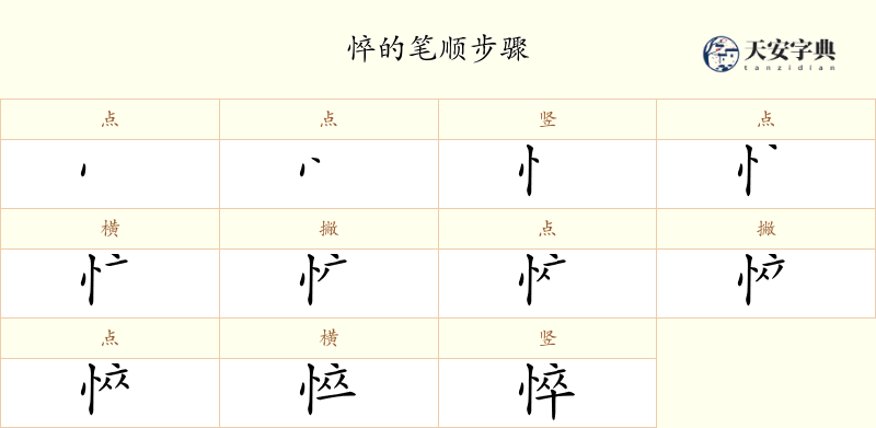 悴