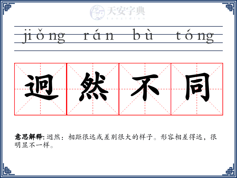 迥然不同