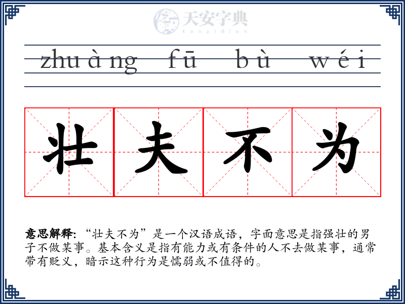 壮夫不为