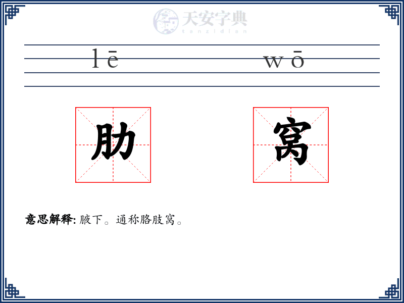 肋窝