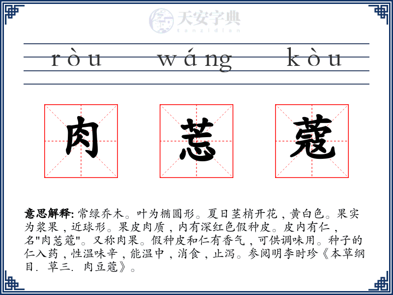 肉莣蔻