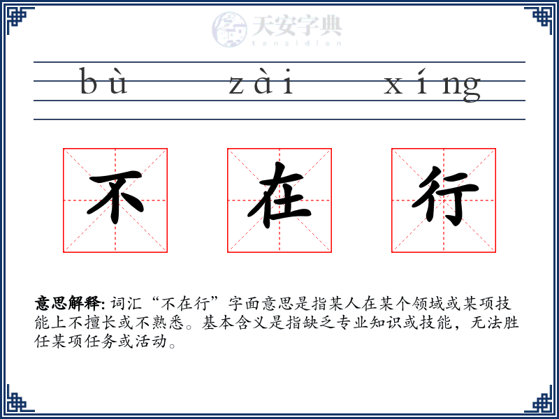 不在行