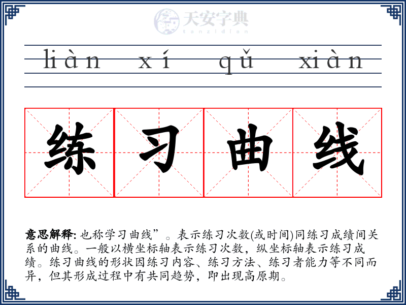 练习曲线