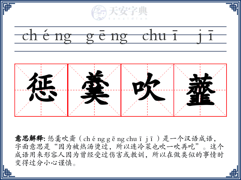惩羹吹虀