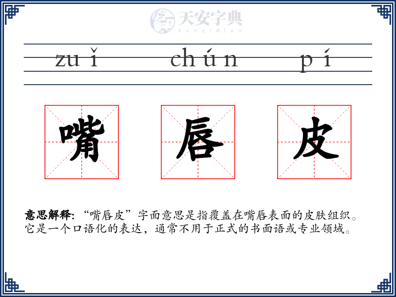 嘴唇皮